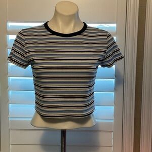 SHEIN Multicolor Striped Crop Top